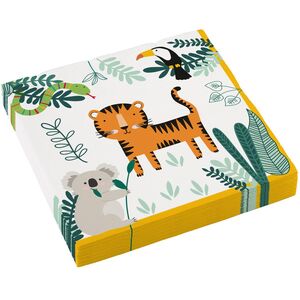 Servietten Get Wild Dschungel Wilde Tiere 16 St�ck Party-Zubeh�r