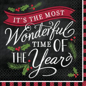 Weihnachts-Servietten Its the most wonderful time of the year 16 St�ck Tisch-Deko