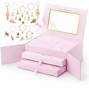 Schmuck Adventskalender rosa fr Mdchen mit Schmuckkasten