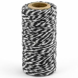 DIY Baumwoll-Schnur zweifarbig 50m Deko-Band Paketschnur 