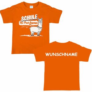 Kinder T-Shirt Schulanf�nger Schule No Prob Lama mit Wunschname