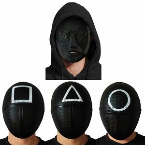 Tintenfisch-Spiel Korean Game Maske Spielleiter Quadrat Dreieck Kreis 
