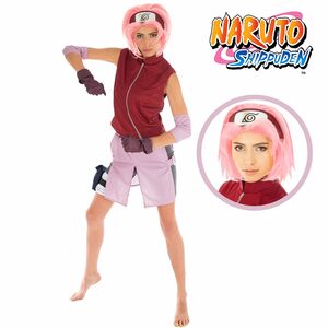 Sakura Haruno Kost�m deluxe Naruto f�r Damen inkl. Per�cke