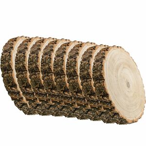 Holzscheibe Baumscheiben-Set 26 cm Deko Hochzeit, 8 St�ck