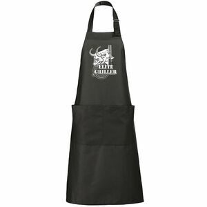 Grillsch�rze grau mit Spruch Elitegriller f�r Herren Geschenk