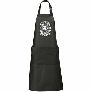 Grillsch�rze grau mit Spruch Walhalla Steaks f�r Herren Geschenk
