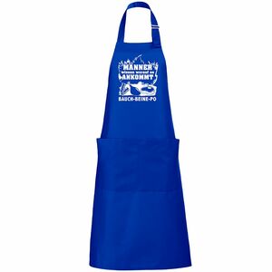 Grillsch�rze blau mit Spruch Bauch Beine Po f�r Herren Geschenk