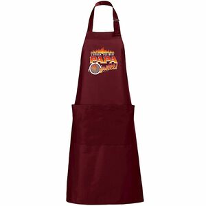 Grillsch�rze rot mit Spruch Papa grillt Geschenk