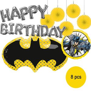 XXL Batman Luftballon Happy Birthday Party-Set Geburtstag 8-tlg. Deko
