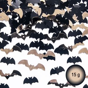 Konfetti Flederm�use Halloween Schwarz & Gold 15 g Tischdeko Halloween-Party