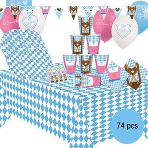 Oktoberfest Party-Set O zapft is Bierfest 74-tlg. Deko Party-Zubeh�r