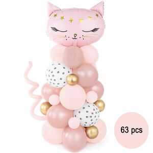 Luftballon Girlande Katze rosa 83 x 140 cm Deko Geburtstag