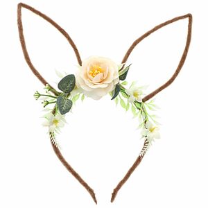 Hasen-Ohren Haarreif mit Blumen Ostern Kost�m-Zubeh�r