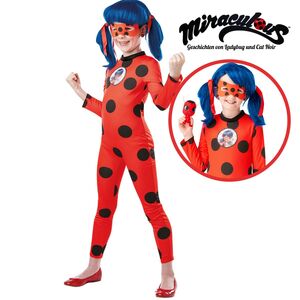 Miraculous Kost�m Ladybug Deluxe mit Tikki Marienk�fer Pl�schfigur f�r Kinder