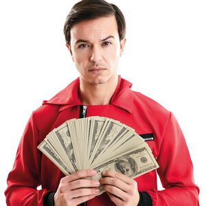 Spielgeld 100 Dollar 20,5 x 7,5 cm 100 Scheine Bankr�uber Mafia Kost�m-Zubeh�r