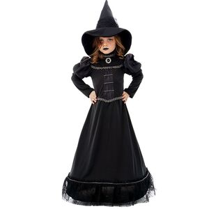 Schwarze Hexe Magic Black Witch Halloween-Hexe mit Hut f�r Kinder
