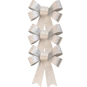 Deko-Schleifen 3 St�ck 10 x 12,7 cm Weihnachtsbaum-Deko Basteln Geschenk Deko