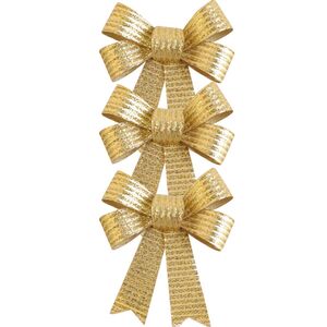 Deko-Schleifen 3 St�ck 10 x 12,7 cm Weihnachtsbaum-Deko Basteln Geschenk Deko