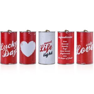 Metalldosen Hochzeitsauto Lucky Day 5 St�ck Blechdosen mit Juteschnur