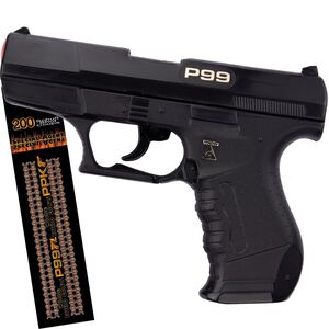 Polizei Pistole schwarz P99 Special Agent 18 cm mit 200 Schuss Munition