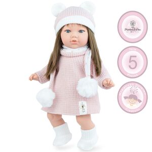 Puppe Pia 45 cm mit langen braunen Haaren Weichk�rper f�r Kinder