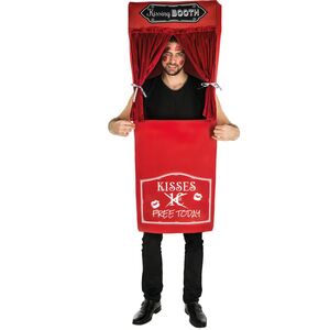 Kuss Kabinen Kost�m Free Kissing Booth JGA-Spa�kost�m f�r Erwachsene