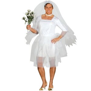 M�nnerballett Kost�m Braut mit Schleier JGA f�r Herren