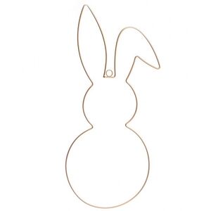 Wandkranz Hase Ostern Gold aus Metall 25 x 59 cm zum Basteln & Dekorieren