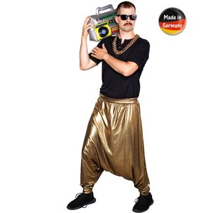 Ballonhose mit tiefem Schritt Gold Hip Hop 90er fr Erwachsene