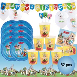 Asterix & Obelix Geburtstag Party-Set Tisch-Deko 52-tlg. Part-Deko