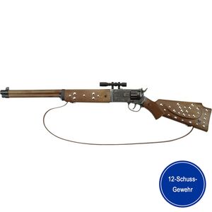 Western Gewehr Silberb�chse Braun Antik 77 cm lang Cowboy 12-Schuss-Gewehr
