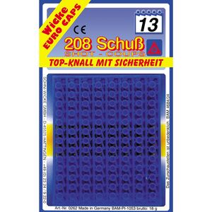 Spielzeug-Munition 13-Schuss Streifen-Munition 208 Schuss Blister f�r Pistolen