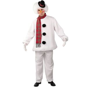 Schneemann Kost�m Mr. Frosty mit Schal Handschuhen und Mini-Zylinder f�r Herren