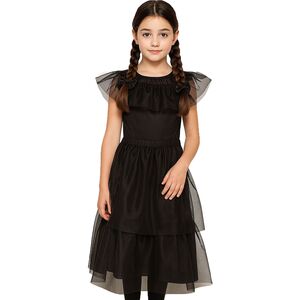 Halloween Gothic Kleid Schattenprinzessin Schwarz Mitternachtsball f�r Kinder