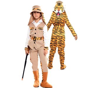 Dschungel Kost�m Wendekost�m J�ger & Tiger 2-in-1 Safari-Abenteuer f�r Kinder