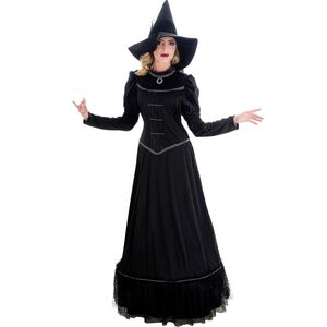 Schwarze Halloween Hexe Morwenna Gothic mit Hexenhut f�r Damen
