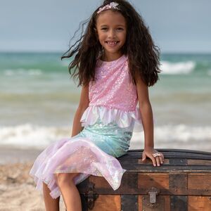 Meerjungfrauen Kost�m Mermaid Sirena Glitzerflosse f�r Kinder