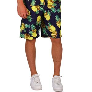 Hawaii Shorts mit Ananas-Motiv kurze Hosen Urlaubs-Outfit fr Herren
