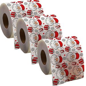 Toilettenpapier 3 Rollen Weihnachten 2lagig mit Weihnachts-Motiv 30m Bad-Deko