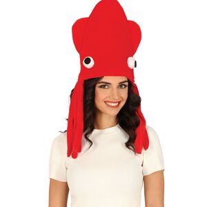 Tintenfisch Hut Roter Oktopus Meerestier KW 59 cm f�r Erwachsene
