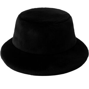 Fischerm�tze Schwarz Pl�sch-Hut f�r Erwachsene