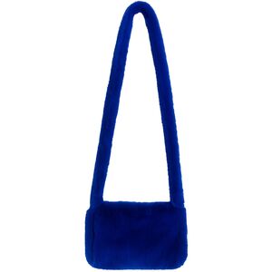 Pl�schtasche Blau mit Rei�verschluss Hippie Handtasche f�r Damen