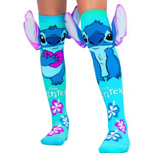 Lustige Stitch Socken mit 3D-Ohren T�rkis Silber f�r Kinder und Erwachsene