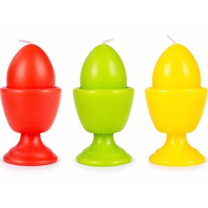 Osterkerzen 3er-Set bunt im Eierbecher Tischdeko Ostern