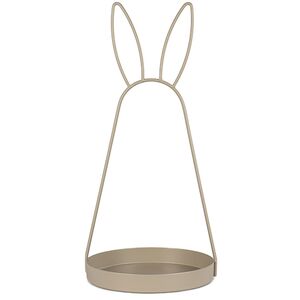 Oster-Deko Serviertablett mit Hasenohren Schale aus Metall 39 cm 