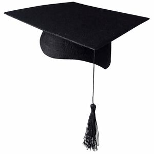 Doktorhut Absolventenhut Schwarz mit Quaste Party Zubeh�r f�r Bachelor & Uniabschluss