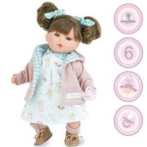 Puppe Lotti 40 cm mit Soft-Body langen Harren & Schnuller f�r Kinder