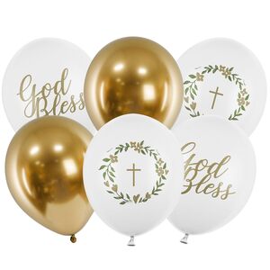 Kommunion Luftballons 6 St�ck God Bless Party-Deko