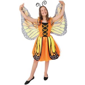 Schmetterling Kost�m Kinder Aurora Orange mit Fl�geln & Haarreif