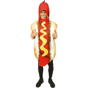 Hotdog Kost�m Erwachsene Fast Food Hot Dog JGA Party Fasching
